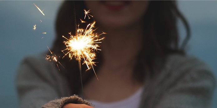 Woman holding a sparkler - Individual Counselling by Tammy Van Hinte